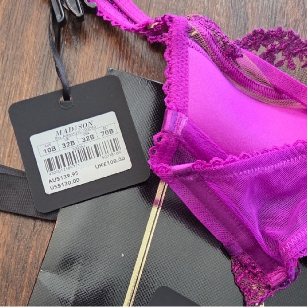 HONEY BIRDETTE Madison amethyst purple 32B bra - Picture 5 of 6